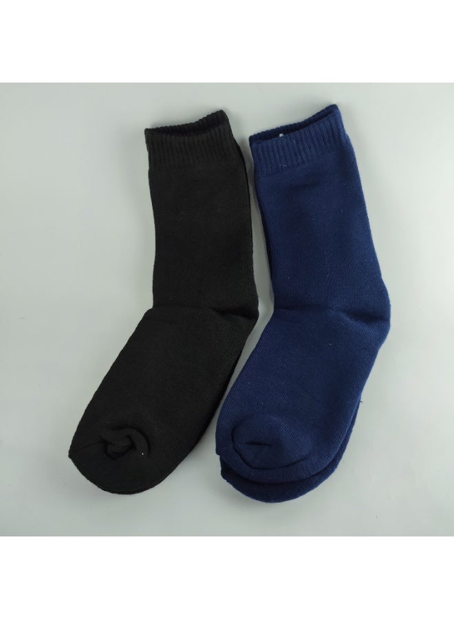 2 زوج من الشرابات الرجالى الطويلة - قطن شتوى مبطن من الداخل بالكامل - Image 4