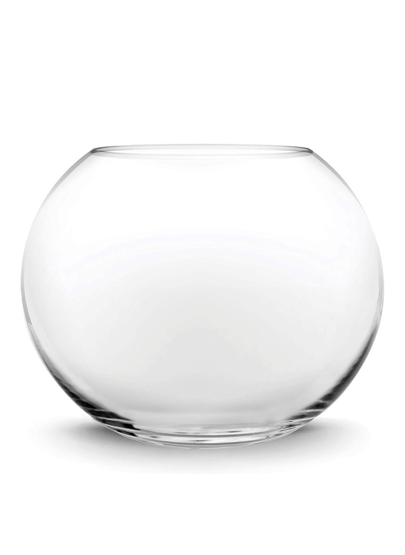 Generic Glass Bubble Bowl (H-7.5" W-10", Approx. 2 Gal.) Multiple Size Choices Fish Bowl Vase Glass Round Bowl Terrarium Globe Flower Vase Centerpiece  - Image 1