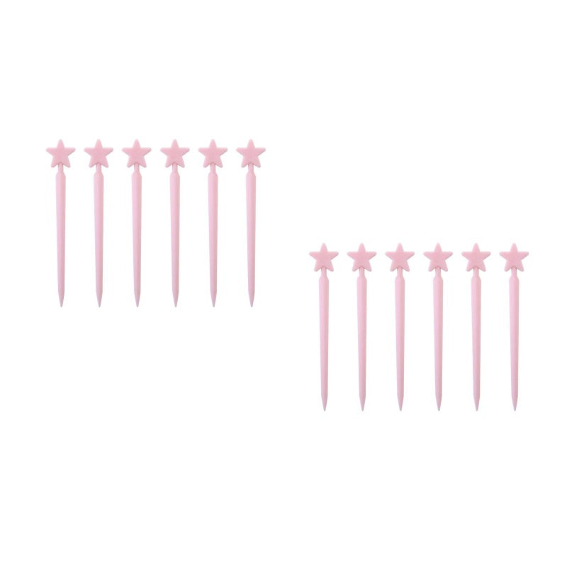 40 pcs Fruit Fork Food Picks Bento Dessert Decoration Accessories Fruit Party Picks Supplies (Random Color and Pattern) - Image 1
