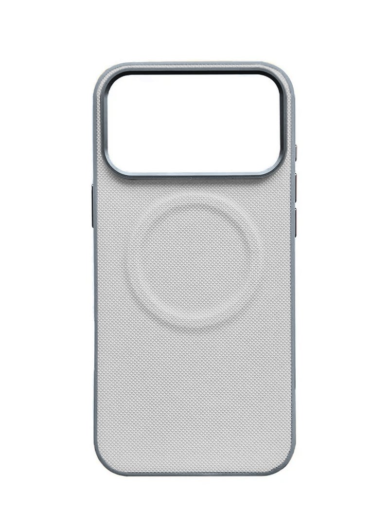 Wtech Apple iPhone 17 Pro 5G 2025 Luxury High Quality Magnetic Silicone Sides Case Cover (MCRPSN) - White - Image 2