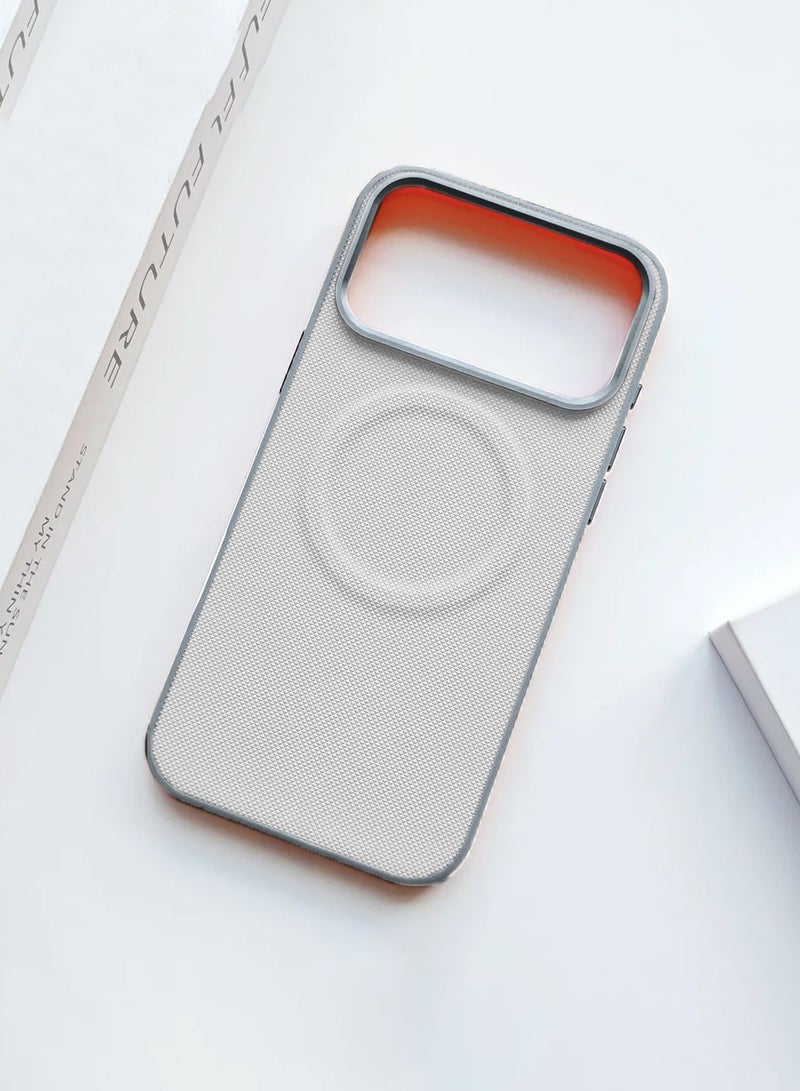 Wtech Apple iPhone 17 Pro 5G 2025 Luxury High Quality Magnetic Silicone Sides Case Cover (MCRPSN) - White - Image 3