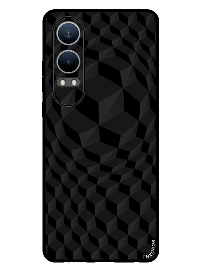 Theodor Protective Case Anti Scratch Shock Proof Bumper Cover For OnePlus Nord CE4 Lite cubes_volume_black  - Image 1