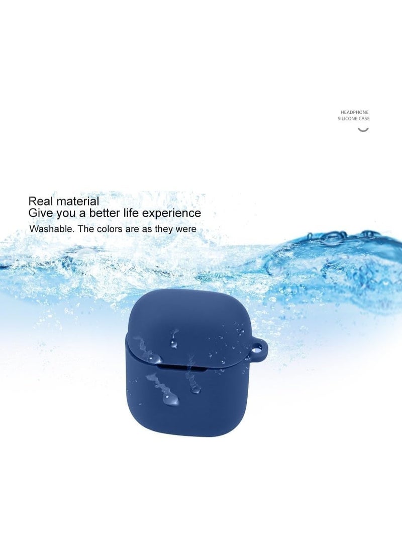 Silicone Case Compatible with Oraimo FreePods Neo OTW-330S Earbuds – Soft Silicone Protective Shockproof Cover Sleeve with Carabiner for Oraimo FreePods Neo OTW-330S (Blue) - Image 5