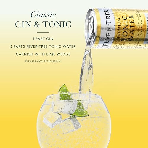 FEVER TREE Fever-Tree Tonic Water - Premium Quality Mixer - Refreshing Beverage for Cocktails & Mocktails. Naturally Sourced Ingredients, No Artificial Sweeteners or Colors - 5.1 Fl Oz Cans - Pack of 24 - Image 5