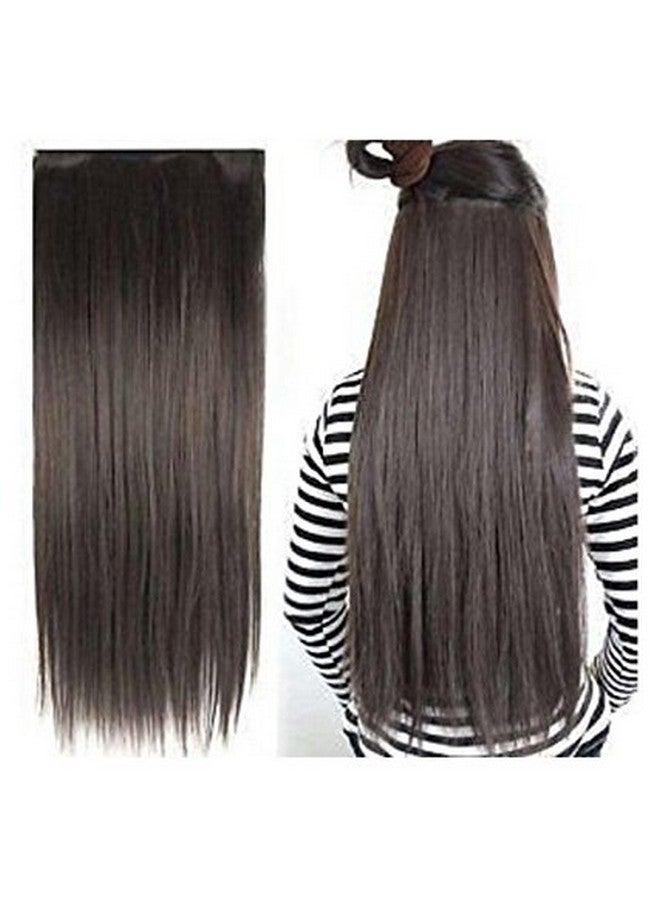 FOK 5 Clip Based Synthetic Hair Extension (Brown) - Image 1