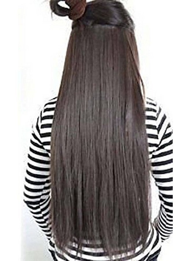 FOK 5 Clip Based Synthetic Hair Extension (Brown) - Image 3