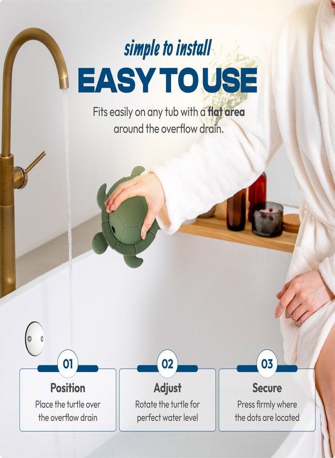 Jumble Dream Bath Overflow Drain Cover - Blue Tub Overflow Stopper Fits Bathtub Drains, Prevents Water Loss, Bathroom Accessory for Deeper Soaks - Drains in Deep Sea Blue - Image 5