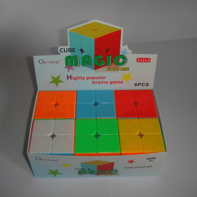 Second-Order Rubik'S Cube 5Cm Children'S Intelligence Toy Kindergarten Children'S Gift Sticker-Free Solid Color Rubik'S Cube - Image 3