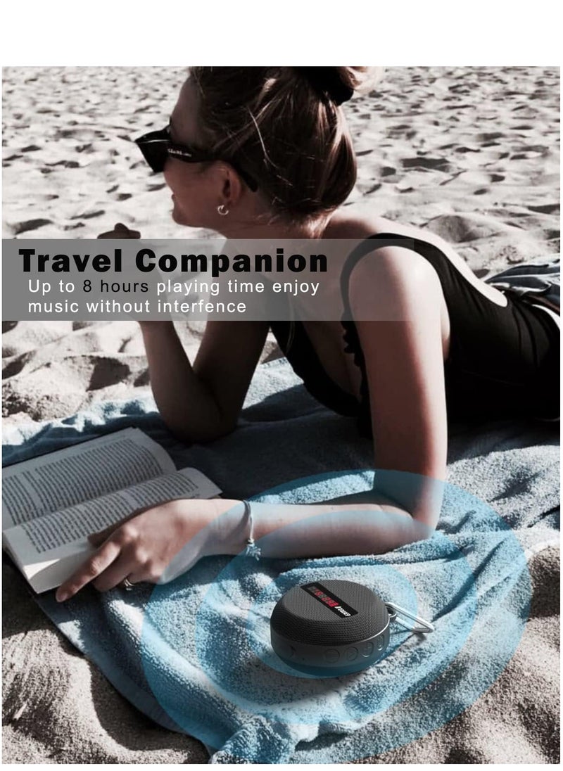 Portable Bike Bluetooth Speaker with Speed Display 480 Mins Super Long of Playtime. Decent Sound, Compact Size and Loudness for Riding, Hiking Showering Golfing