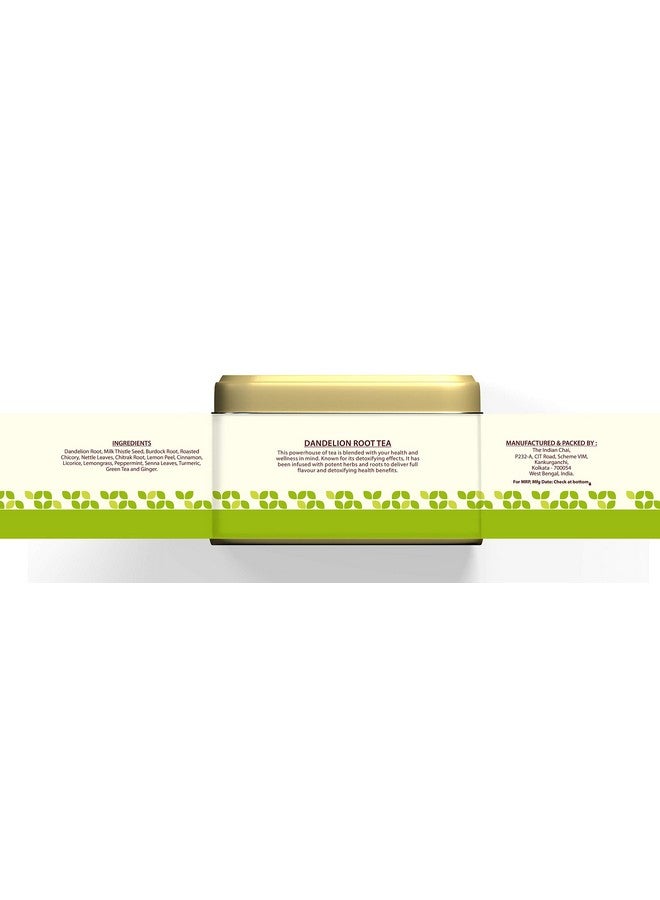 The Indian Chai شاي هندي - شاي جذر الهندباء 50 جرام في علبة معدنية لتنظيف الكبد، يدعم وظيفة الكلى وصحة الجهاز الهضمي - Image 4