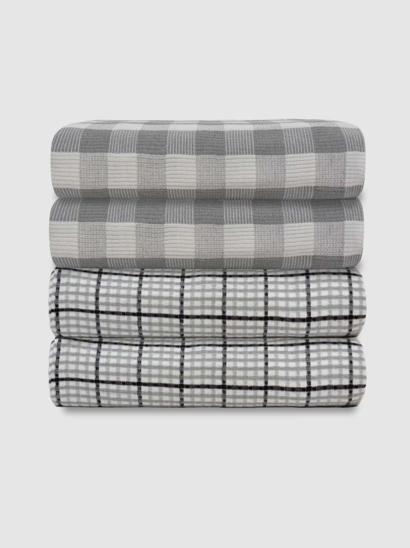 Athom Living Upgrade Your Daily Routine Premium Waffle Towel Pack - 4 Luxurious Multicolor Towels for Ultimate Comfort. - Image 1