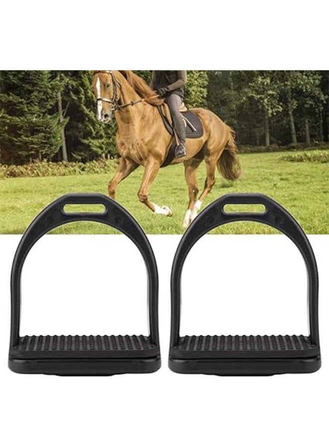 ركاب الخيل الآمن المصنوع من الحديد، زوج واحد من ركاب ركوب الخيل واسع المسار مع وسادة مطاطية غير قابلة للانزلاق، لوازم ركوب الخيل - Image 3