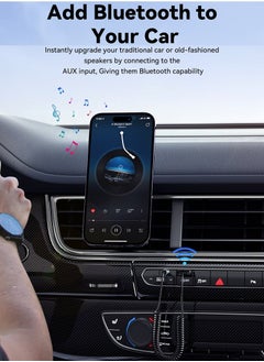 ESSAGER Aux Bluetooth Adapter for Car,Essager Noise Cancelling Bluetooth 5.0 Receiver,Lossless Music USB to 3.5mm Jack Audio Adapter with Built-in Microphone for Car Kits/Home Stereo/Handsfree Call Speaker  - Image 2