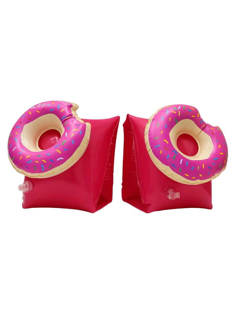 FLOBO ​1 Pair Flobo Donut Kids Swim Arm Bands (3-6 Years) - Pink - Image 3