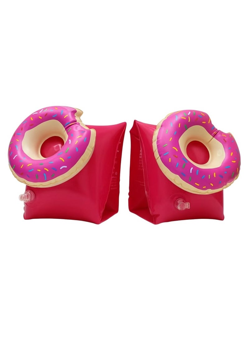 FLOBO ​1 Pair Flobo Donut Kids Swim Arm Bands (3-6 Years) - Pink - Image 1