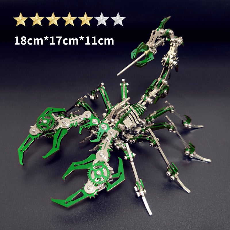 Steel Warcraft Red Scorpion Scorpion Metal Assembly Model Mechanical Assembly Creative Three-Dimensional Puzzle Difficulty Toys - Image 1