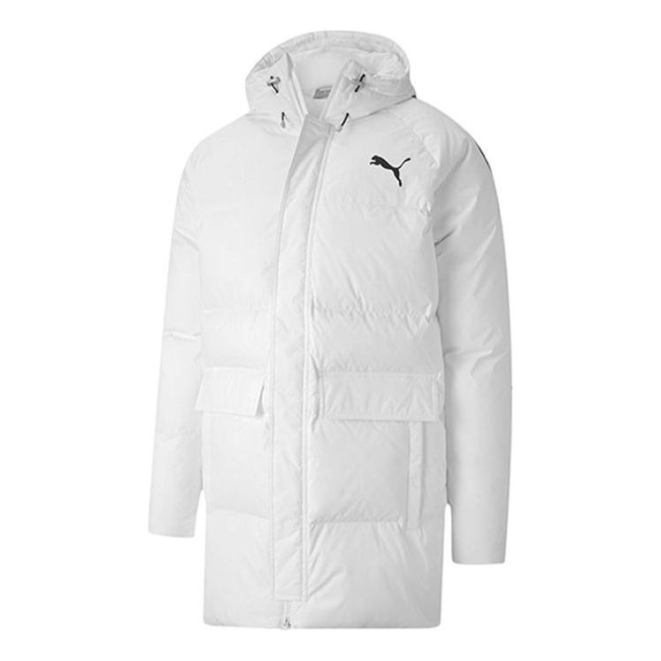 PUMA Solid Down Jacket 'White Black' - Image 1