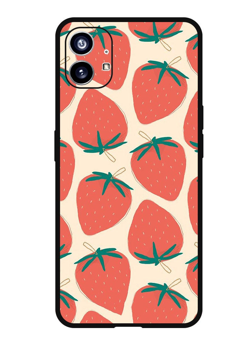 Theodor Protective Case Anti Scratch Shock Proof Bumper Cover For Nothing Phone 1 Strawberries - Image 1