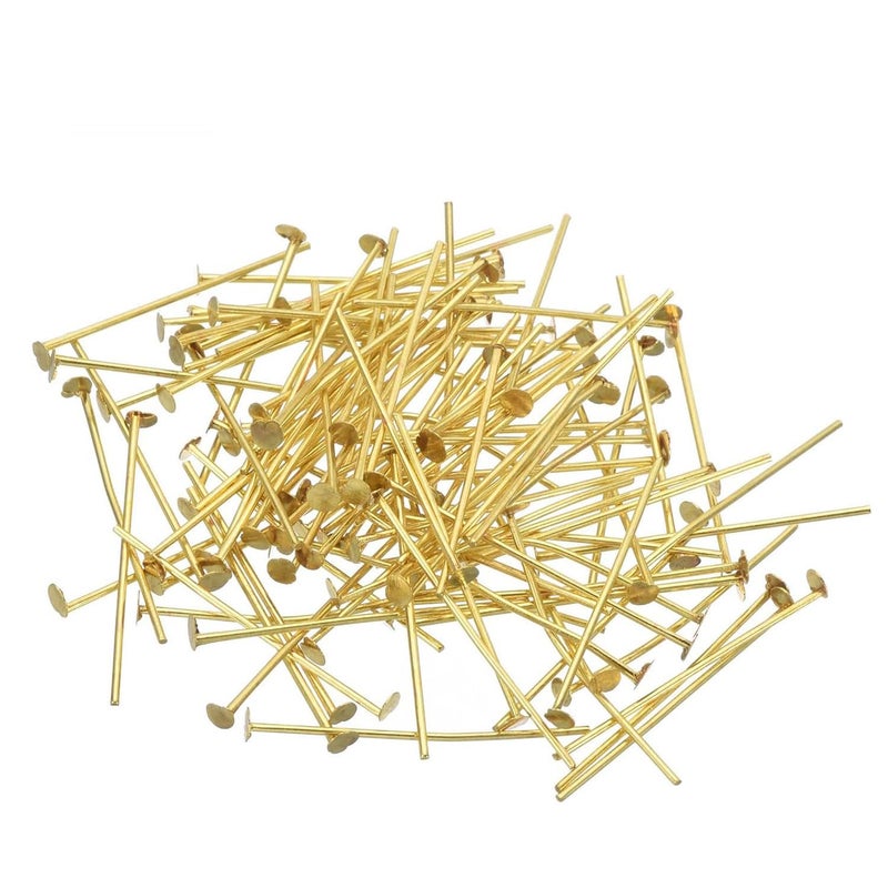 ZYAMY 300pcs Chandelier Connector Clip Pins 3 x 30mm L Chandelier Replacement Prism Copper Pins for Fastening Suncatcher Crystals Parts Gold