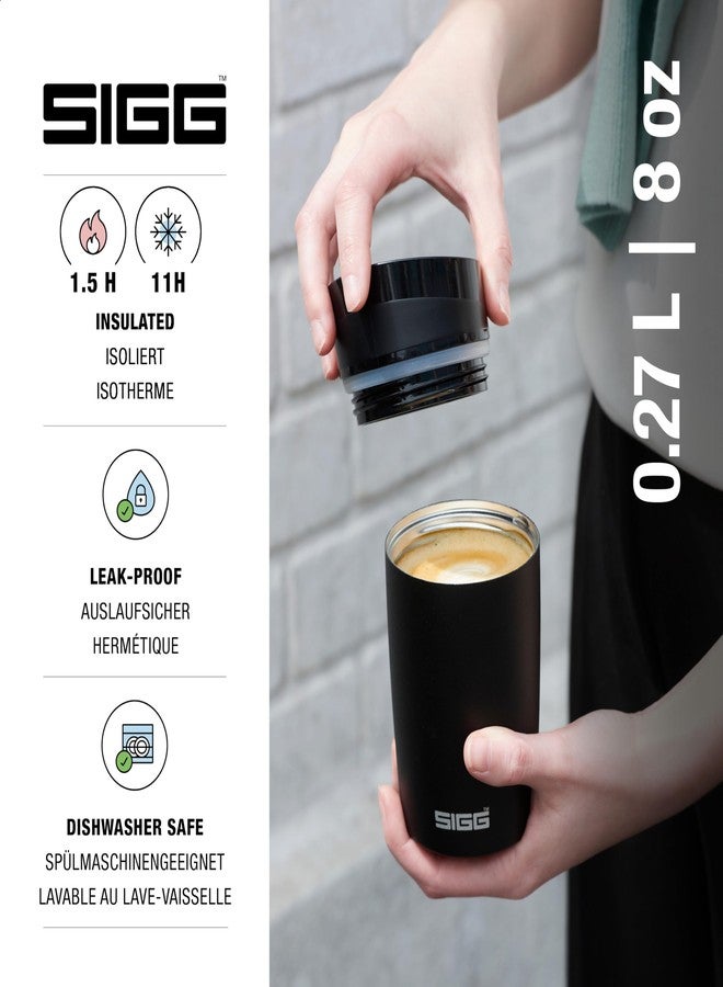 SIGG Miracle Black Touch Insulated Coffee Mug (9 Oz), Pollutant-Free and Insulated Coffee Travel Mug, Leak-Proof Stainless Steel Coffee Thermos - Image 2