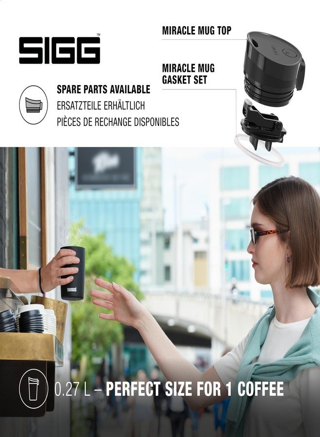 SIGG Miracle Black Touch Insulated Coffee Mug (9 Oz), Pollutant-Free and Insulated Coffee Travel Mug, Leak-Proof Stainless Steel Coffee Thermos - Image 5