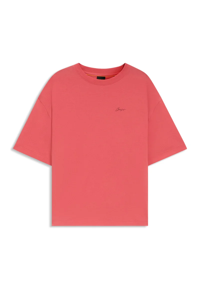 بوس تيشيرت قطن برسومات شعار