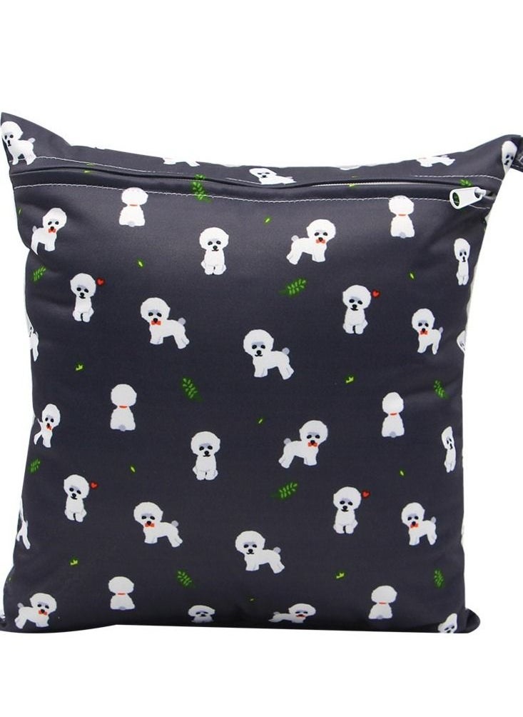 Asenappy Asenappy Cartoon Printed Stroller Single Zipper Car Hanging Bag Stroller Hanging Bag Multi-functional Diaper Storage Bag 