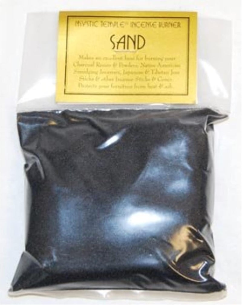 CircuitOffice 1lb Black Incense Burner Sand for Incense Sticks, Cones, and Granular Use