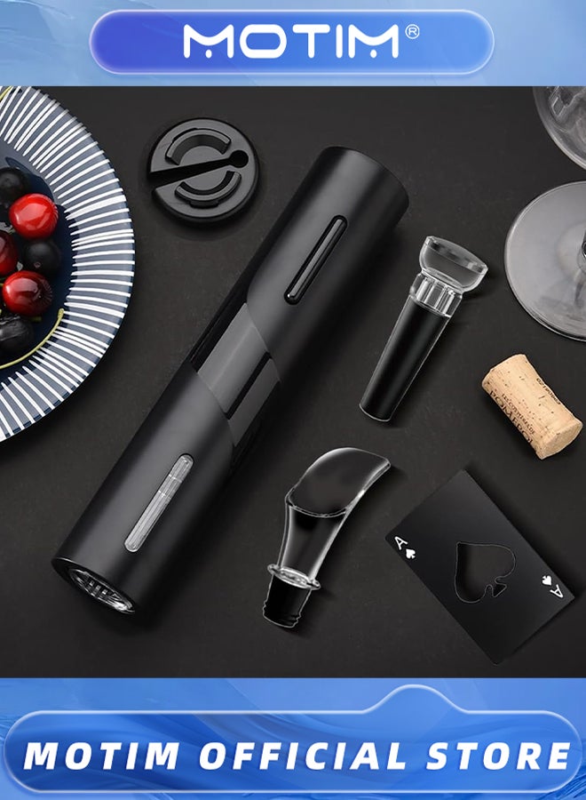 Motim 4 In 1 Wine Opener Electric Automatic Wine Opener Wine Opener Set Wine Bottle Opener Electric Gift Set for Wine Lovers - Image 2