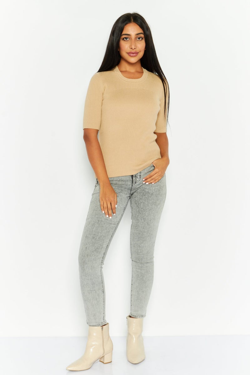 Jen 7 Women Skinny Fit Mid Rise Stretchable Jeans, Grey - Image 2