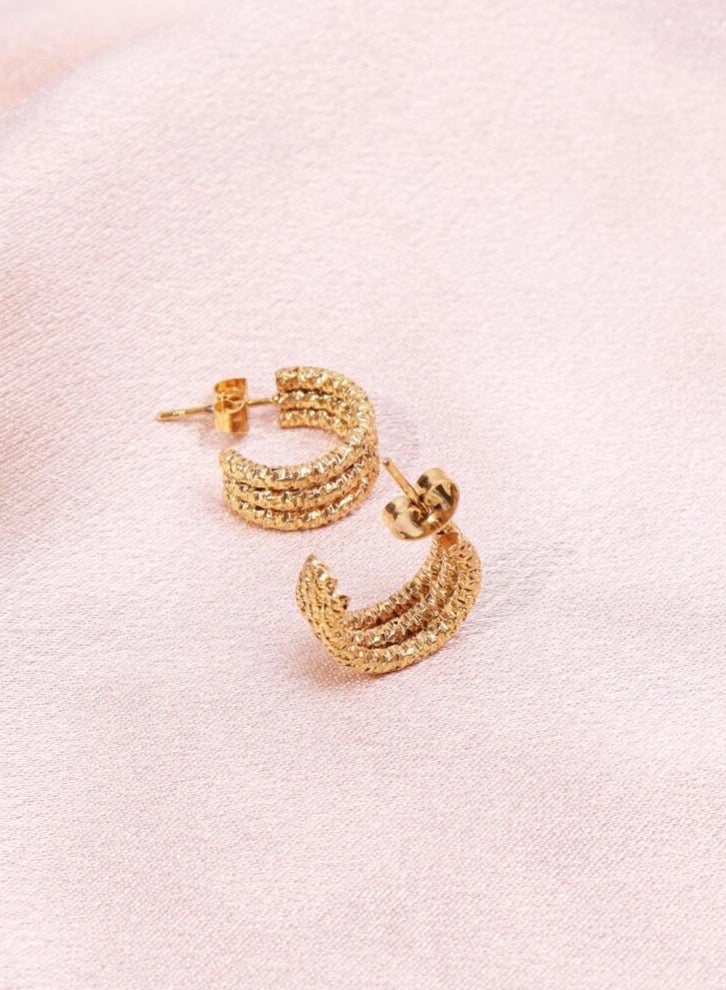 Trendy Stainless Steel Gold plated Earrings For Women