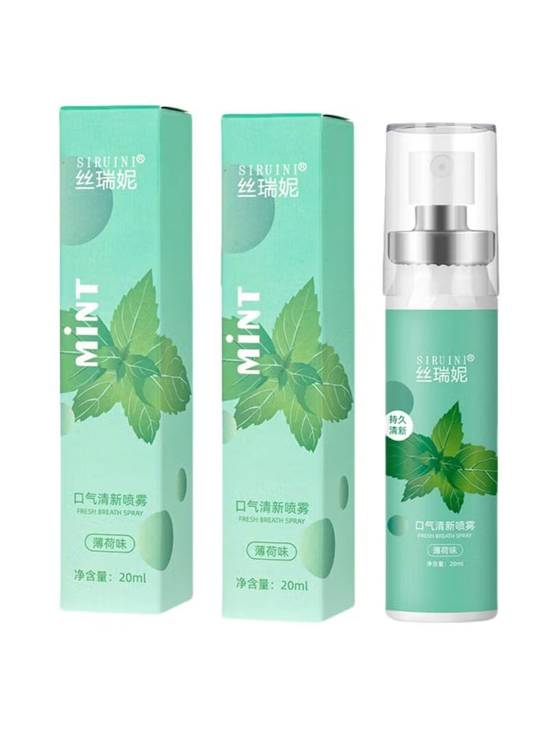 Siruini Multi Effeet Fresh Oral Spray 20ml, Bad Breath Treatment for Adults, Mint Flavor Mouth Freshener, Effective Mouth Spray, Breath Freshener Spray, Oral Care Spray, Mouth Healthy Care*2PCS - Image 1