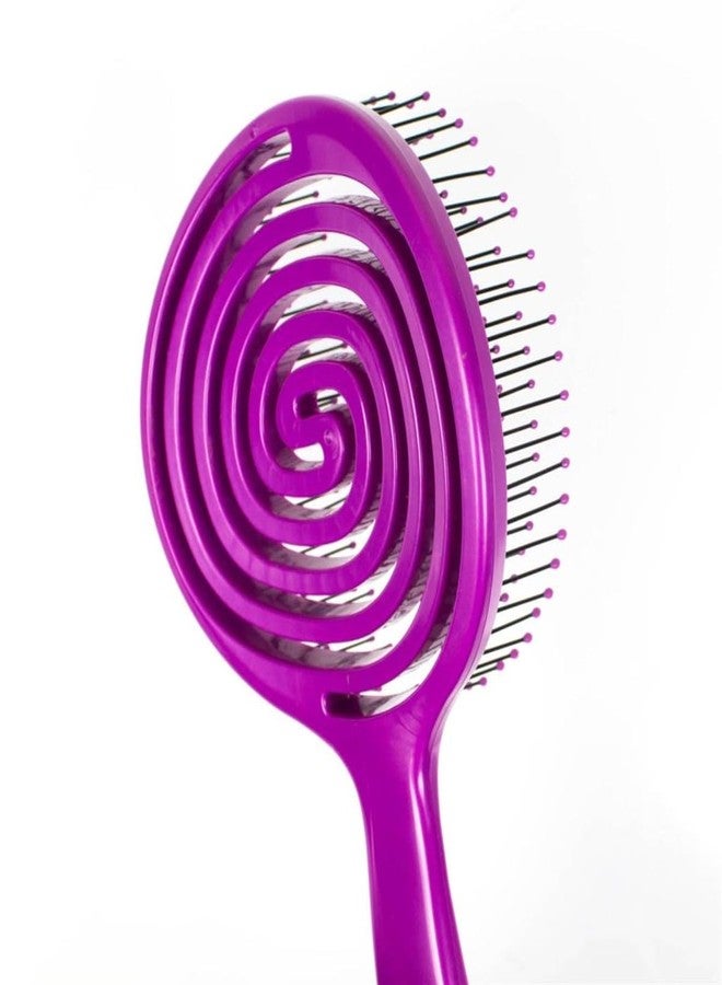 Nascita فرشاة شعر بيضاوية ثلاثية الأبعاد من ناسيطا (Ø 3.93 بوصة، بنفسجي) - Image 2