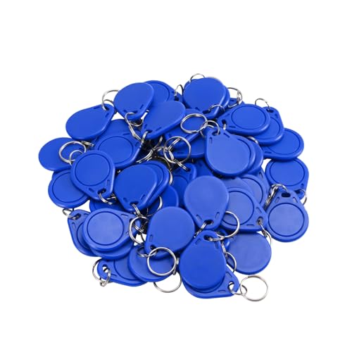 YUHANUS RFID Key Fobs IC Cards for Door Access 13.56MHz UID Tag Token Keytag Keychain Rewritable Programmable IC Cards Pack of 50 - Image 1