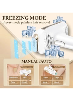 ASIV IPL Hair Removal Device, At-Home Hair Removal with Ice Cooling, ,Permanent Painless Epilation for Face Back Leg Arm Armpit Bikini Line  - Image 4