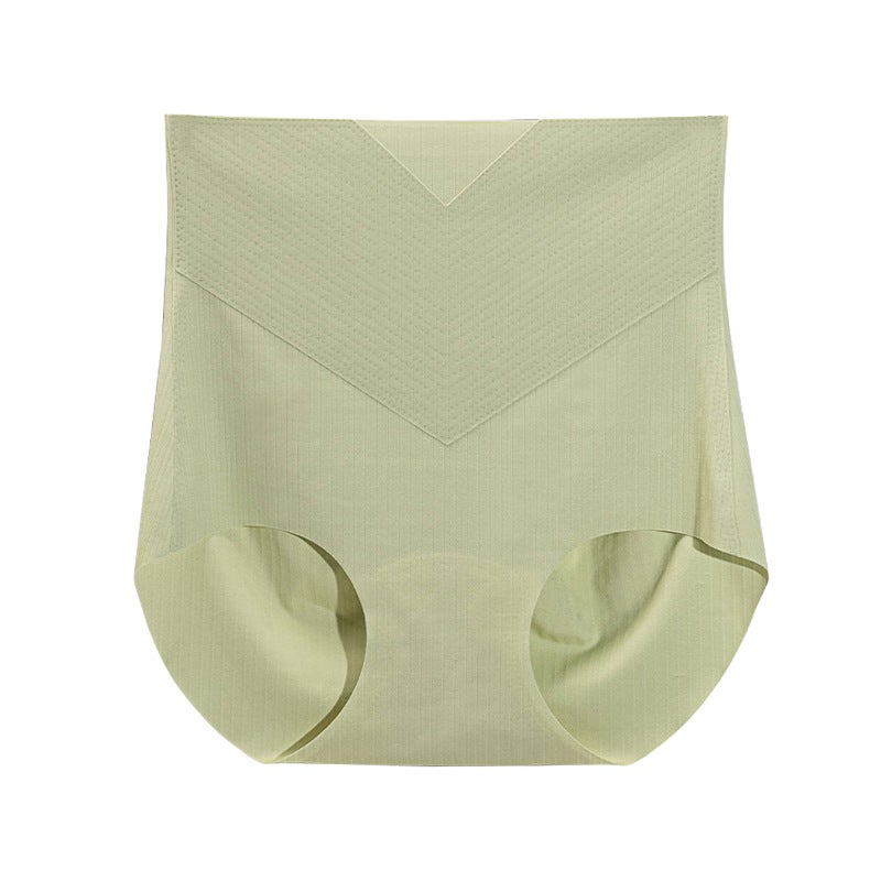 Seamless High-Waist Silk Briefs with Antibacterial Crotch Bright red  - Image 4