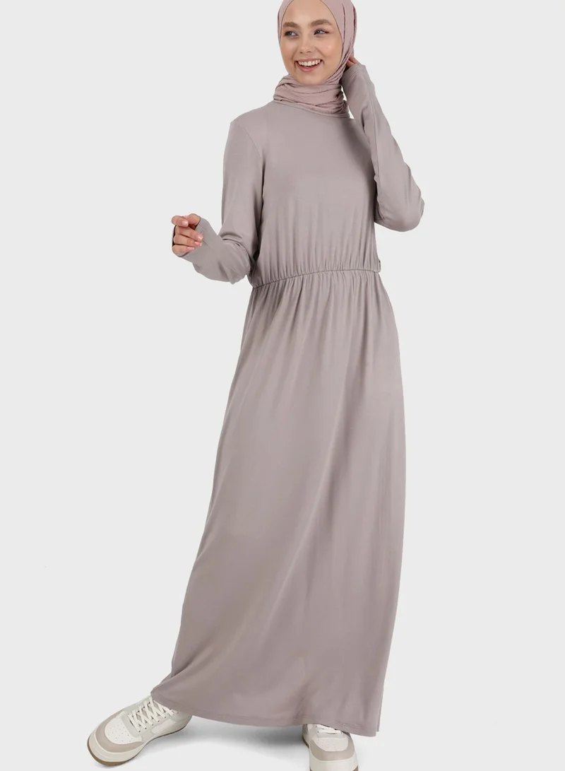 Refka by modanisa Ruched Waist Dress