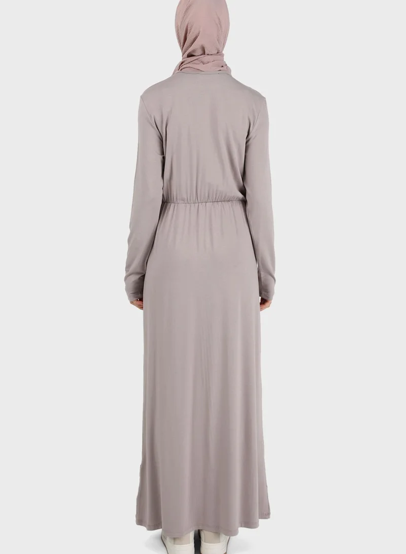 Refka by modanisa Ruched Waist Dress