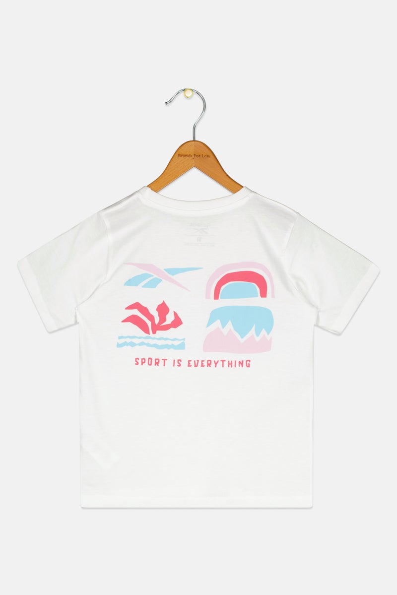 Reebok تي شيرت رياضي للأطفال الأولاد بشعار العلامة التجارية، أبيض - Image 3