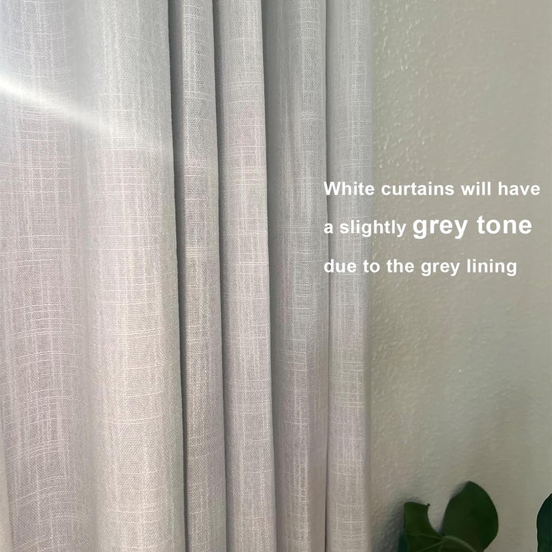 Vision Home White Pinch Pleated Full Blackout Curtains Thermal Insulated Window Curtains 102 inch for Living Room Bedroom Room Darkening Pinch Pleat Drapes with Hooks Back Tab 2 Panel 102" Lx40 W - Image 2