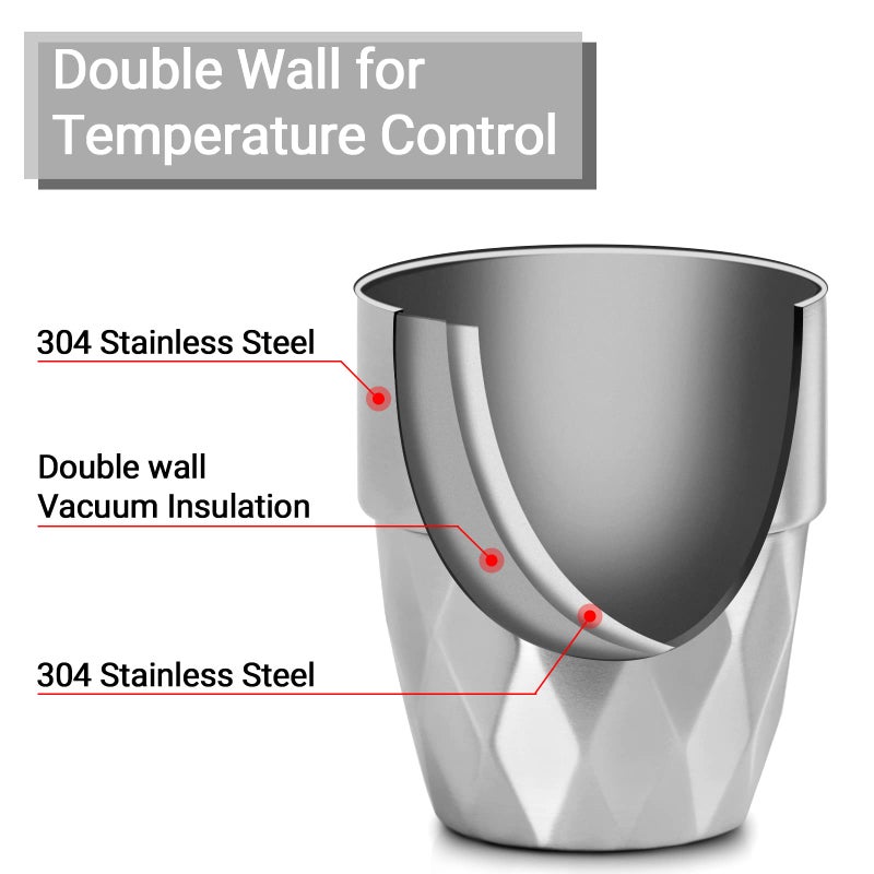 Beasea Stainless Steel Cup, 10 oz Set of 4 Stackable Stainless Steel Insulated Cups, Small Metal Cup Double Wall Tumbler Vacuum Metal Drinking Glasses for Home Restaurant Outdoors Camping Party - Image 2