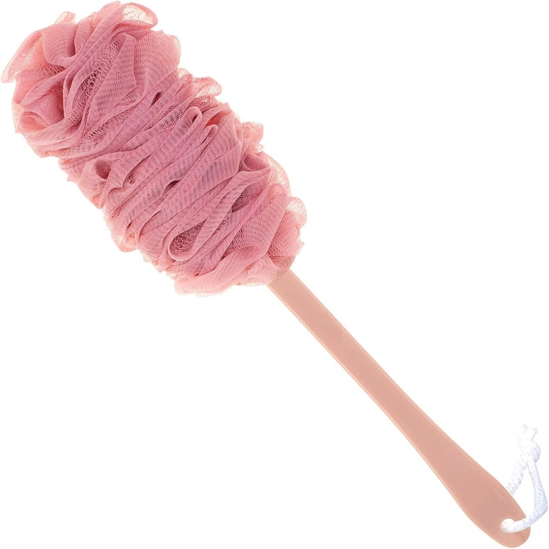 Arswin Back Scrubber for Shower, Loofah Long Handle Bath Body Brush, Soft Nylon Mesh Sponge On a Stick for Shower Men Women Kids Elderly, Exfoliating Scrub Cleaning Luffa for All Kinds of Skin(Pink) - Image 1