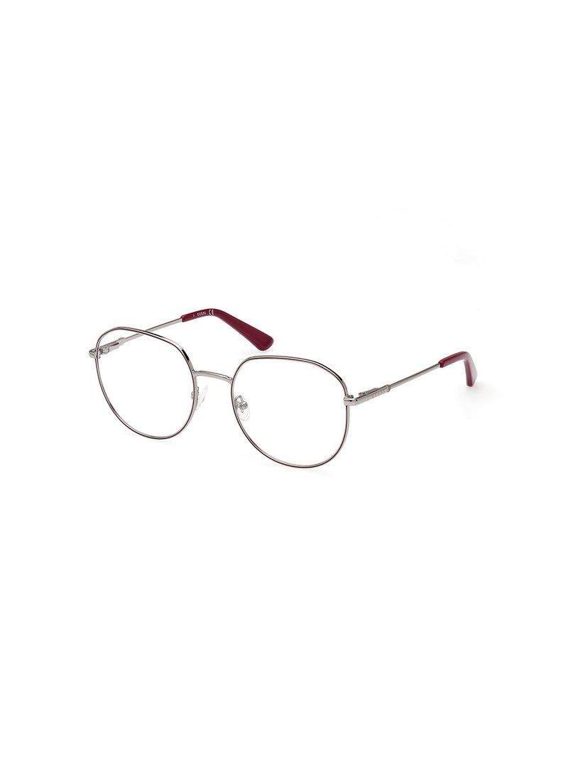 GUESS Women's Round Shape Eyeglass Frames - GU293307151 - Lens Size: 51 Mm - Bordeaux - Image 1