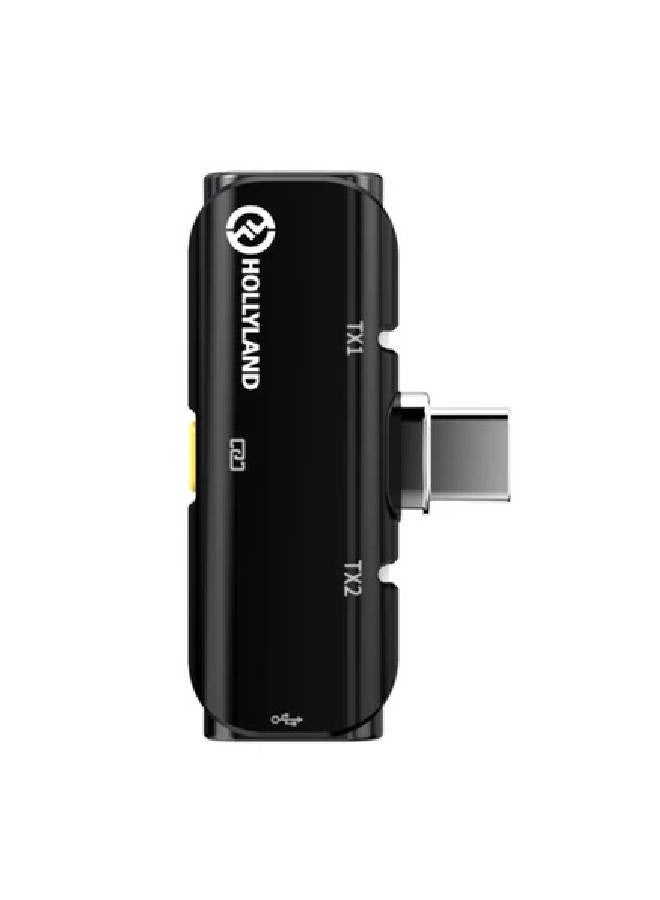 Hollyland LARK C1 DUO 2-Person Wireless Microphone USB-C Version - Black C1 Black - Image 3