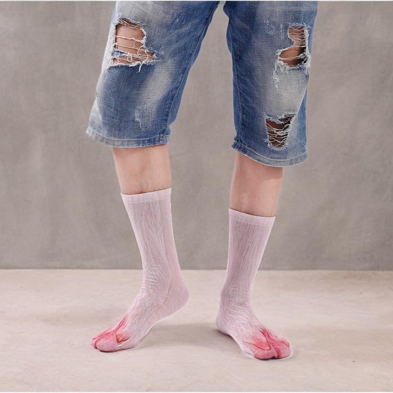 NDLBS Funny Christmas Gifts Novelty 3D Animal Paw Socks Stocking Stuffers for Adult Women Men Teens Gag White Elephant Gifts - Image 5
