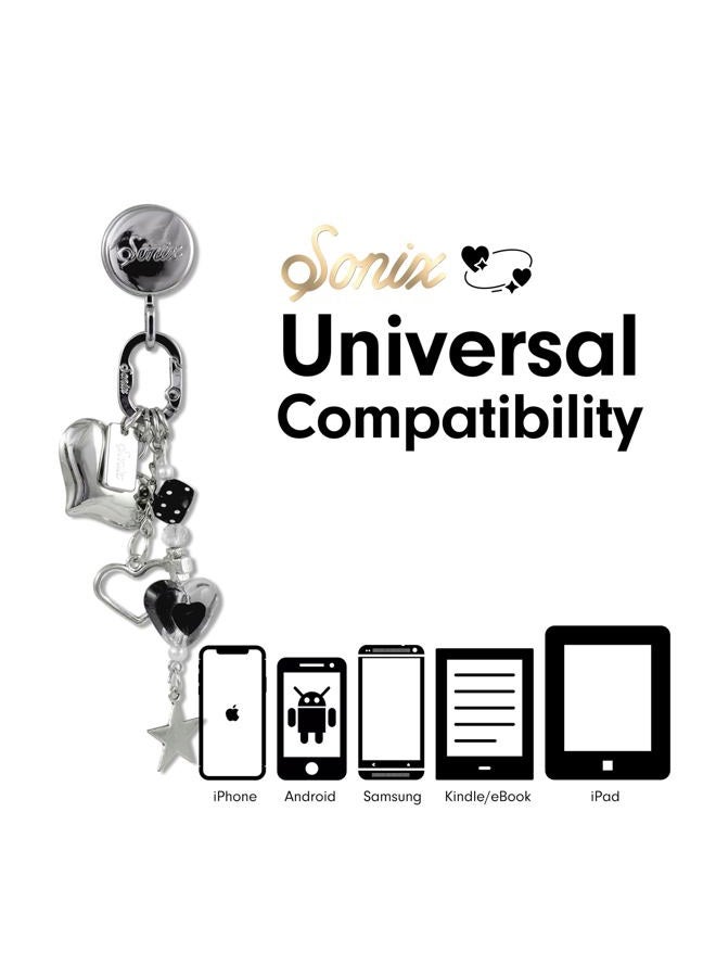Sonix Phone Charm with Adhesive Hook | Smartphone Charm Hook with Carabiner Ring and Unique Charms, Non-Precious Metal, No Gemstone - Image 5