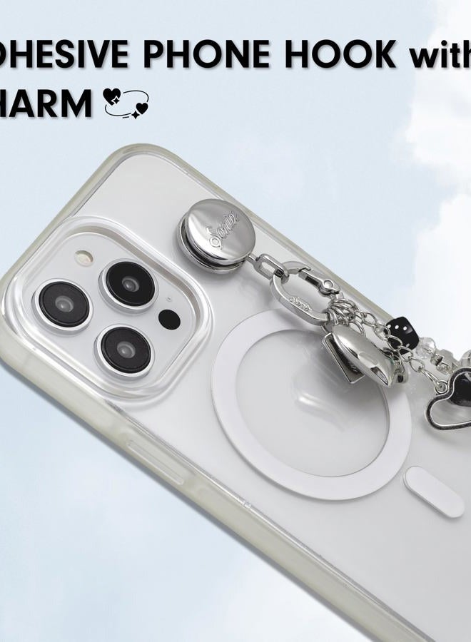 Sonix Phone Charm with Adhesive Hook | Smartphone Charm Hook with Carabiner Ring and Unique Charms, Non-Precious Metal, No Gemstone - Image 4