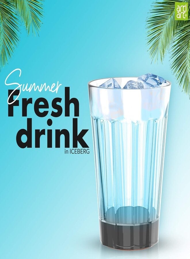 Artiart Suction Party Mug Transparent Plastic Iceberg No Fall Party Mug, with Spill-Proof Suction Technology Small (280 ml)  - Image 2