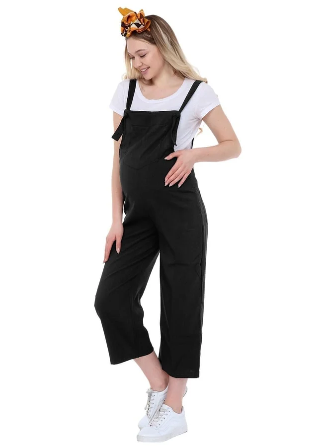 LuvmaBelly MYRA6105 - Black Maternity Overalls.
