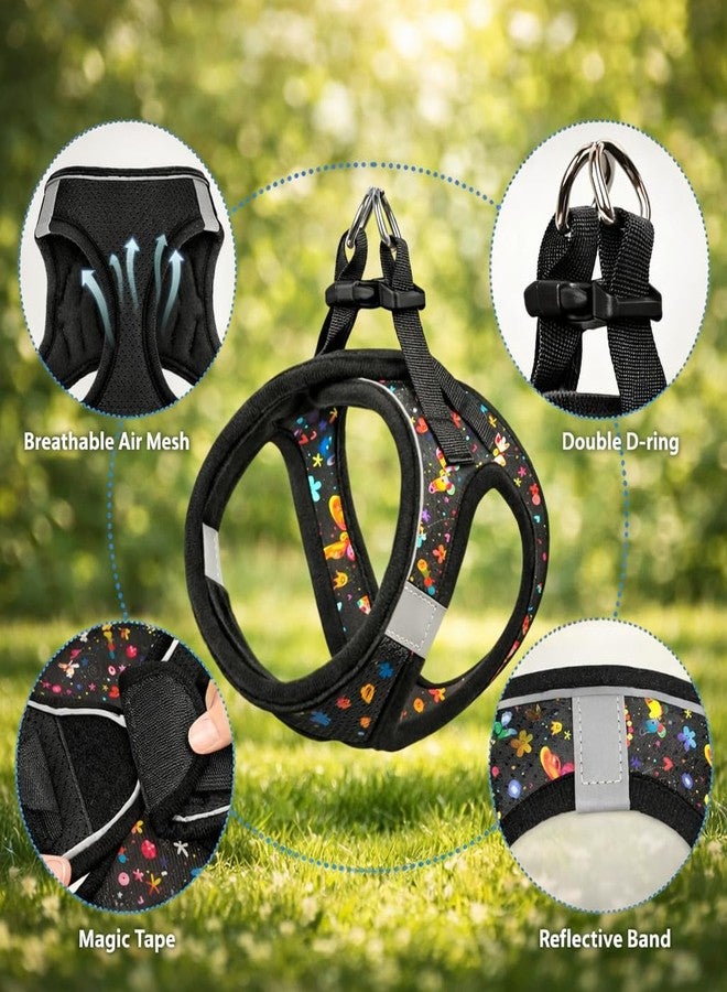 Berlin's PET ACCESSORIES Berlin's Cat Harness with Leash for Outdoor, Walking, Escape Proof, Air Mesh Fabric, Easy Control, Adjustable & Durable Cat Leash with Harness for Cats (Black-Printed Black, Medium) - Image 5